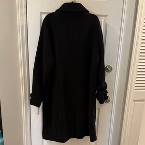 Andrew Marc Black Long Wool Coat